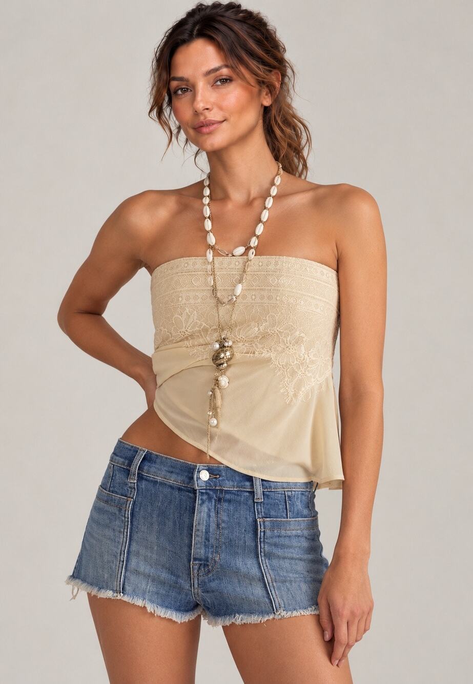 NWT Free People Janney High Cut Denim Jean Shorts Size 25